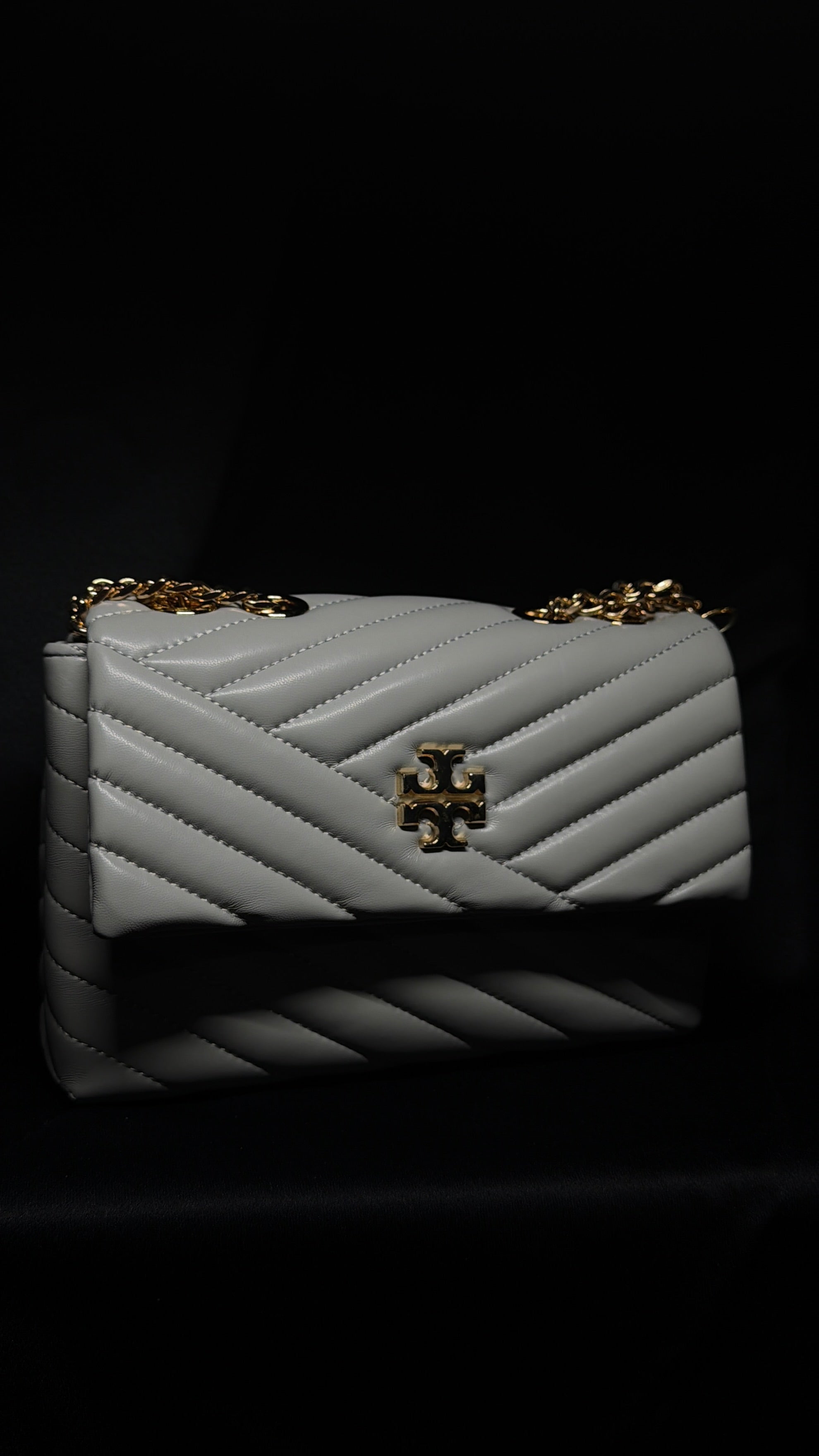 Tory Burch Kira Chevron Shoulder Bag - Gray