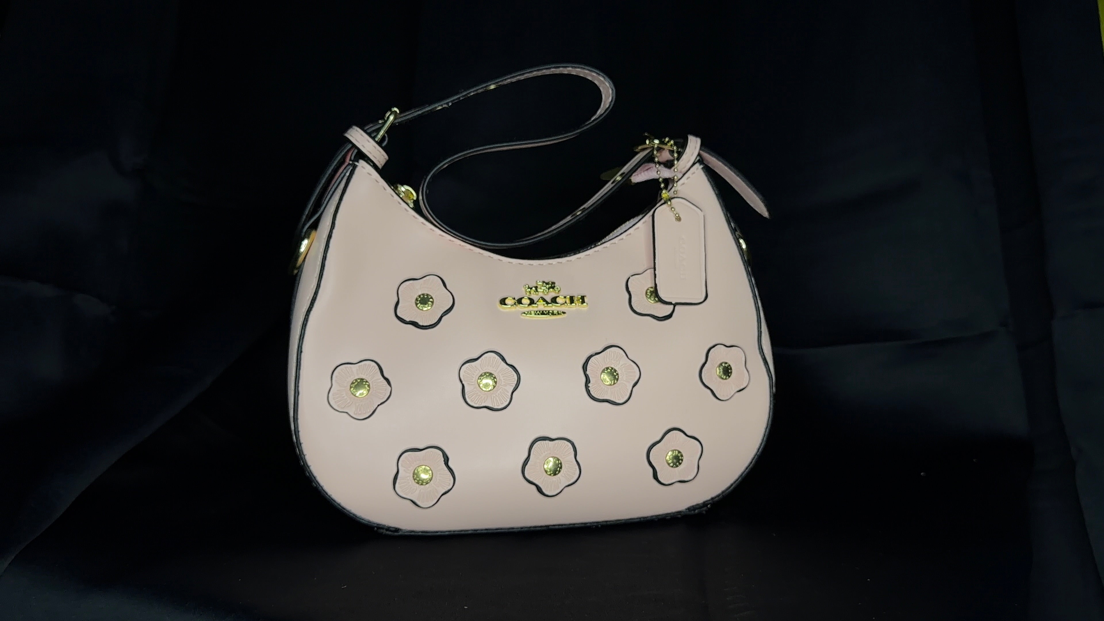 Coach Floral Shoulder Bag – White