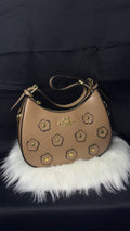 Coach Floral Shoulder Bag – Mocha Brown