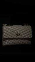Tory Burch Kira Chevron Shoulder Bag - Nude