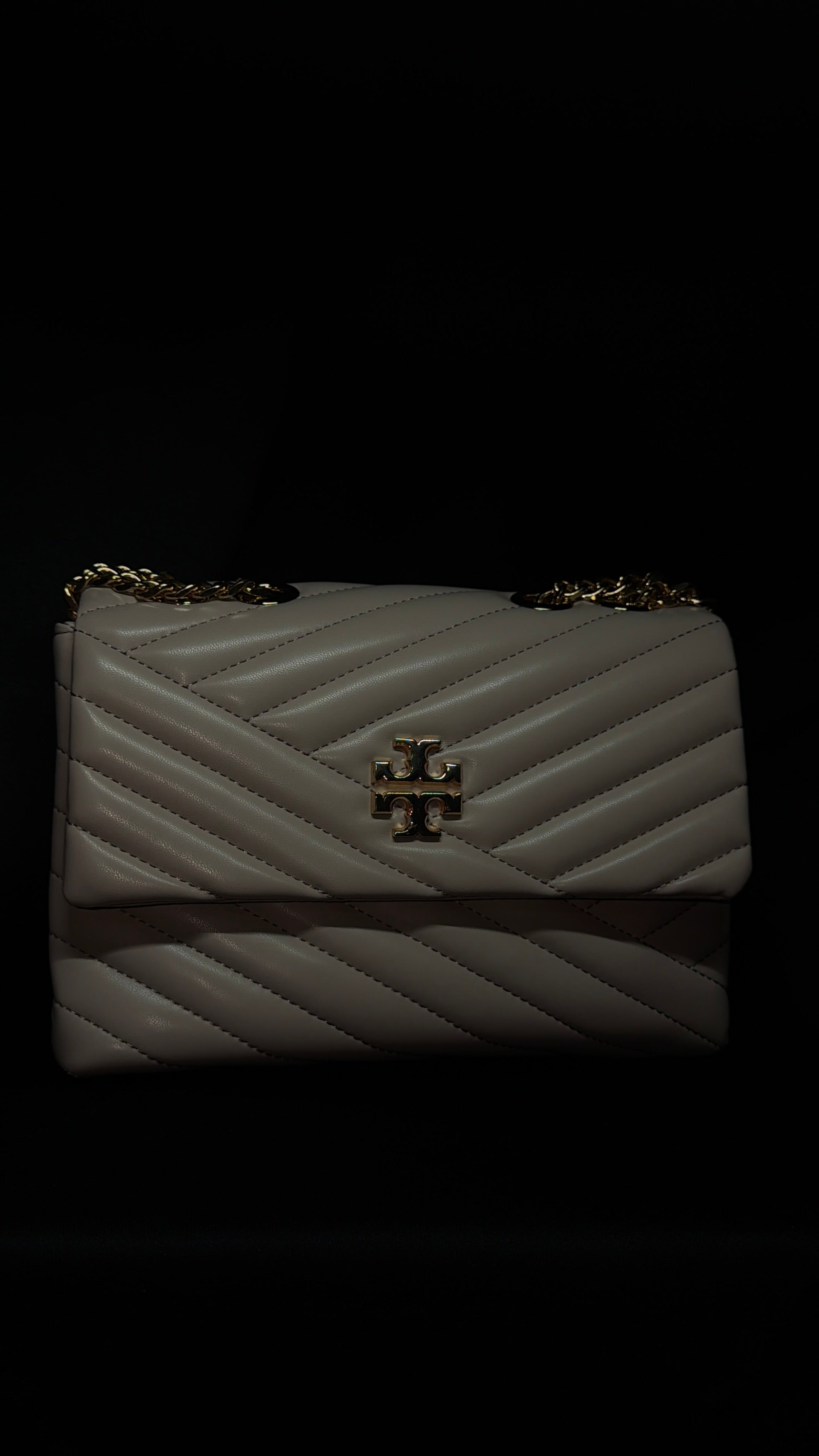 Tory Burch Kira Chevron Shoulder Bag - Nude