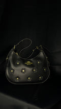 Coach Floral Shoulder Bag – Black